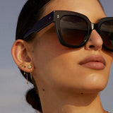 CHAIN EARRINGS CHIARA : EMERALD