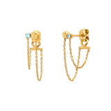 CHAIN EARRINGS ZEPHYR : PACIFIC OPAL