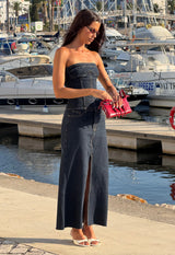 SUPER SWEET MAXI SKIRT - INDIGO