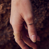 RING DOUBLE RHINESTONES TRESORS : CHRYSOLITE/PACIFIC OPAL