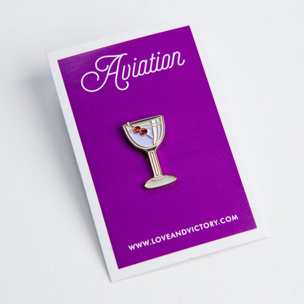 Aviation Cocktail Pin