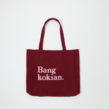 BANGKOKIAN. LINEN BAG - RED WINE