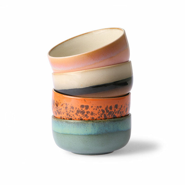 HKLiving 70s Ceramics Dessert Bowls - Sirius (set of 4)
