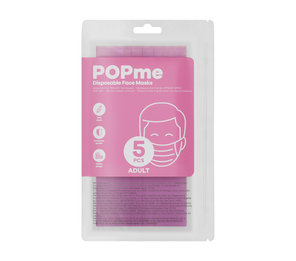 POPme Disposable Face Mask Bubblegum Pink