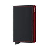 SECRID SLIM Wallet Matte Black and Red