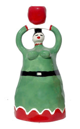 Santa Green candle holder