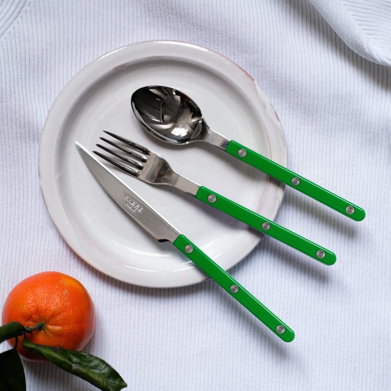 BISTROT SOLID - DESSERT SPOON - GARDEN GREEN