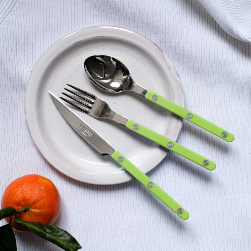 BISTROT SOLID - DESSERT SPOON - LIME