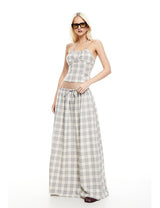 SWEET ESCAPE CAMI - SMOKE PLAID