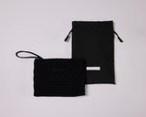  HANDWOVEN NEOPRENE PENCIL BAG BLACK 