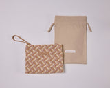  HANDWOVEN NEOPRENE PENCIL BAG MULTICOLOUR BEIGE 