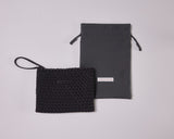  HANDWOVEN NEOPRENE PENCIL BAG DARK GREY 