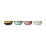 70s ceramics: XS bowls, modernist (set of 4)