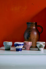 70s ceramics: lungo mugs, symbolist (set of 2)
