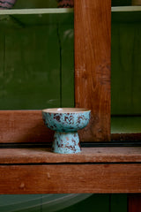 70s ceramics: tapas bowl on base S, patina