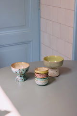 70s ceramics: tapas bowl on base S, patina