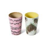 70s ceramics: tea mugs, baroque (set of 2)