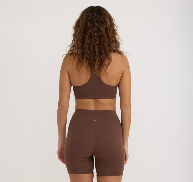 ACTIVE BIKE SHORTS - WALNUT