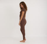 ACTIVE MESH TEE - WALNUT