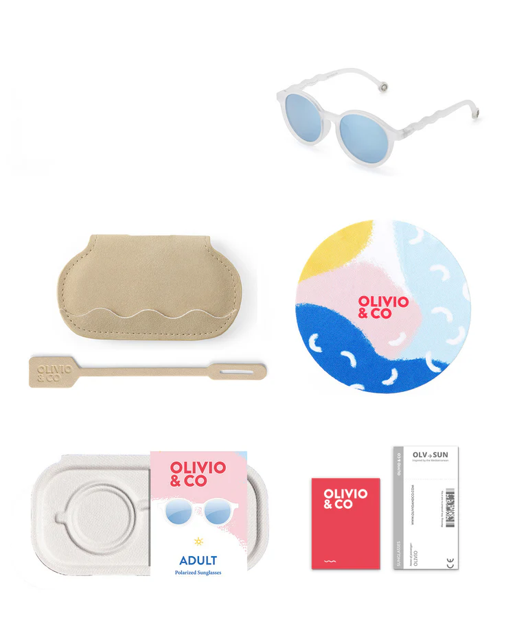 ADULT Oval Sunglasses-Jellyfish White