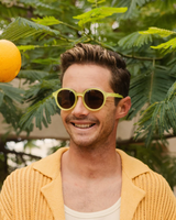 ADULT Oval Sunglasses-Lime Green