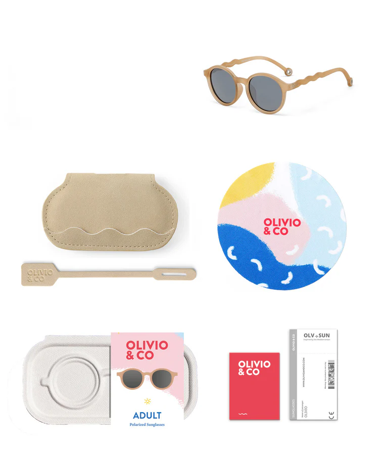 ADULT Oval Sunglasses-Sand beige