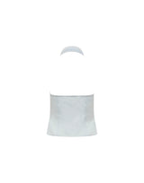 AFTERGLOW HALTER TOP - LIGHT DENIM