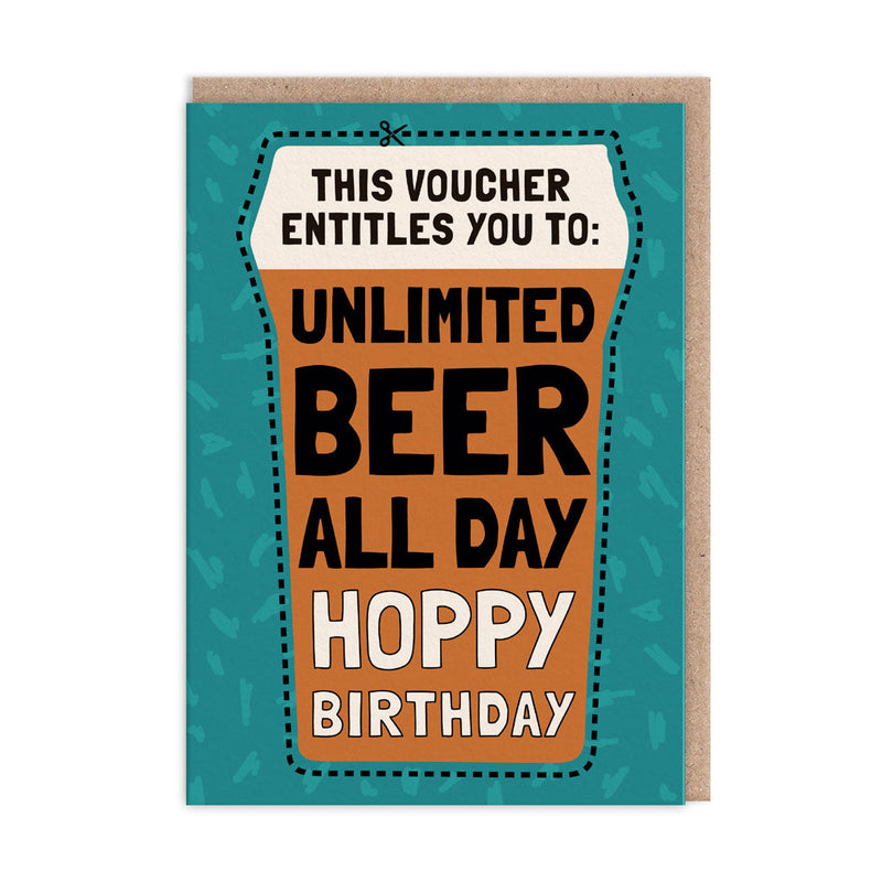 OOH DEER Unlimited Beer Voucher Birthday Card
