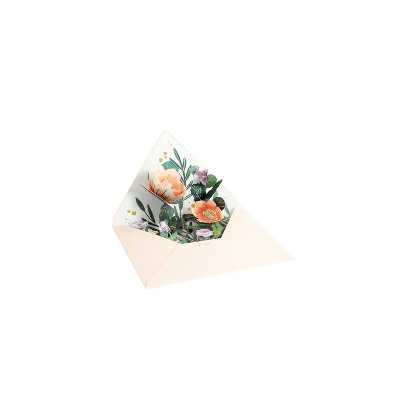 OOH DEER Wildflower Envelope 3D Layer Greeting Card