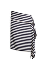 ALLURE MIDI SKIRT - NOIR STRIPE