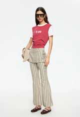 ALPINE PANT - BEIGE STRIPE