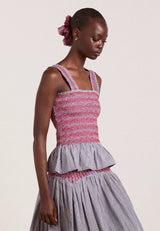 AMI CAMI - BLACK & WHITE GINGHAM