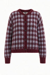 AOMORI CARDIGAN - BORDEAUX