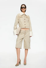 APRES DENIM JACKET - STONE