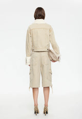 APRES DENIM JACKET - STONE