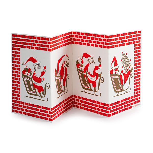 Archivist Father Christmas Concertina Card