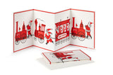 Archivist Santa Trains Concertina Card