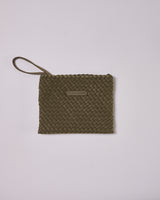  HANDWOVEN NEOPRENE PENCIL BAG KHAKI 