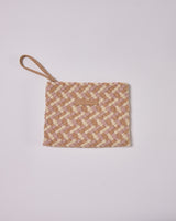  HANDWOVEN NEOPRENE PENCIL BAG MULTICOLOUR BEIGE 