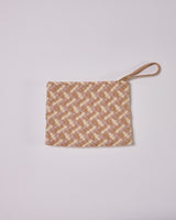  HANDWOVEN NEOPRENE PENCIL BAG MULTICOLOUR BEIGE 