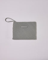 HANDWOVEN NEOPRENE PENCIL BAG LIGHT GREY