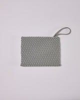 HANDWOVEN NEOPRENE PENCIL BAG LIGHT GREY