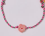  GUARDIAN HEART GLASS BEADS BRACELET PINK 