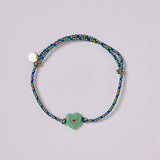  GUARDIAN HEART GLASS BEADS BRACELET MINT 
