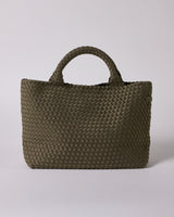  HANDWOVEN NEOPRENE MEDIUM TOTE BAG KHAKI 