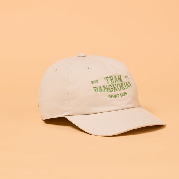 BANGKOKIAN COTTON CAP - TEAM BKK - BEIGE/GREEN