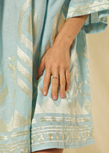 DRESS SHORT FEATHER BELL SLEEVE