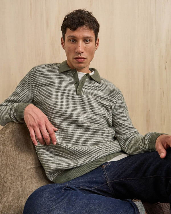 AULNAY KNITWEAR KNIT - DARK LICHEN/ECRU