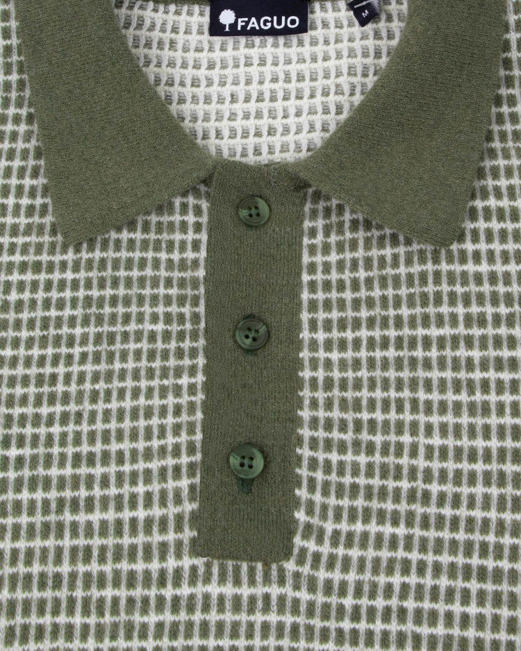 AULNAY KNITWEAR KNIT - DARK LICHEN/ECRU