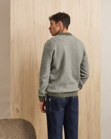 AULNAY KNITWEAR KNIT - DARK LICHEN/ECRU